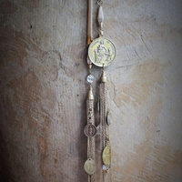 Let us Begin Lariat Necklace w/Rare Our Lady of the Rosary Pompeii Medal,Rare Mechanical Swiss Baroness Ball Watch,Antique Medals+More!