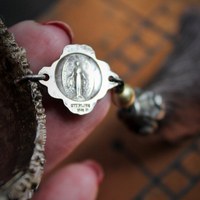 Hand Painted Antique Carved Rose Celluloid Bracelet w/Antique Sterling Rose Connector,Antique Sterling Rose,Capped Silk Tassel