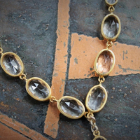 Still Standing Necklace w/RARE Antique French Jeanne D'Arc Broche Medal,Antique Gilt Faceted Crystal Chain,Antique Victorian Cross+More!