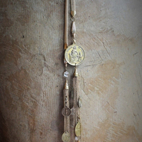 Let us Begin Lariat Necklace w/Rare Our Lady of the Rosary Pompeii Medal,Rare Mechanical Swiss Baroness Ball Watch,Antique Medals+More!