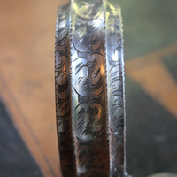 Set of 6 Antique Sterling Stacking Bangle Bracelets w/Rare Antique French Engraved Our Lady Medal,Antique Faceted Rock Crystal Tear Drop,Antique French Paste Connector & More!