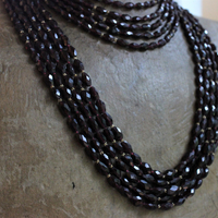Incredible Faceted Pyrope Garnet Set with 2 Necklaces & 2 Bracelets, 14K Beads and Clasps