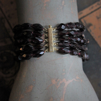 SOLD to J Incredible Faceted Pyrope Garnet Set with 2 Necklaces & 2 Bracelets, 14K Beads and Clasps