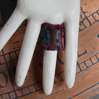 Antique Lambani Gypsy Textile Ring - Free with purchase of Matching Cuff Bracelet!