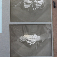 Amazing OOAK Vintage Los Angeles Art School Photographs of Nun Holding a Rosary