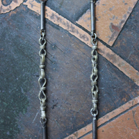 Antique Sacred Heart Kuchi Prayer Box Necklace with Vintage Bar Link and Kuchi Finding Chain