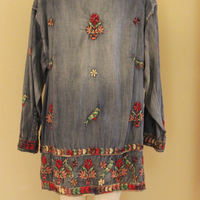 Magnolia Pearl Embroidered Sanforized Denim Shirt - long retired and rare!