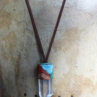 Invite Them In Necklace & Bracelet Set with Antique Hand Painted Thangka,Ghost Quartz Point Pendant,Carved Tourmaline Buddha,Foxtail Chain Tassel,Antique Buddha Medal & Much More!