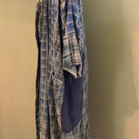 Magnolia Pearl Patchwork Cotton Bohemian Open Front Duster with Front Pockets 