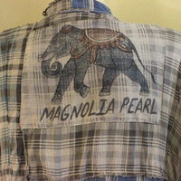 Magnolia Pearl Patchwork Cotton Bohemian Open Front Duster with Front Pockets 