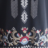 Vintage JWLA Johnny Was Open Front Jacket - Black with Embroidery,Front Slash Pockets and Kimono Sleeves