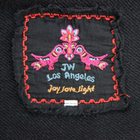 Vintage JWLA Johnny Was Open Front Jacket - Black with Embroidery,Front Slash Pockets and Kimono Sleeves