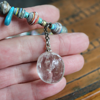 Endless Bounty II Bangle Set with Antique Kantha Textile, Antique Medals, Multiple Faceted Gemstones & Turquoise, Unique Dangles and Drops!