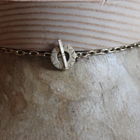 NEW! Brave Soul Necklace with 10 Faceted Tourmaline Gemstones, Unique Freeform Connector, Vintage Link Chain & Toggle Clasp