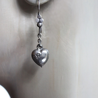 Sterling Ear Cuff & Single Sterling Earring Set with Sterling Crosses,Sacred Heart under Glass Drop,Faceted Rock Crystal Drops & More!