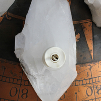 Premium Brazilian Quartz Point Candle Holders with 4 Luminara Tea Light Flameless Candles