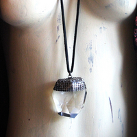 NEW! Spirit Healer Necklace with Amazing Sterling & Clear Quartz Pendant