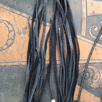 NEW! Seek That Necklace with Sterling Bezelled Faceted Rock Quartz Pendant, Long Butter Soft Leather Tassel and Braided Leather Chain 