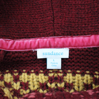  NWOT Sundance Handknit Sweater Duster with Shawl Collar, Snap Closure and Front Pockets - Size Large