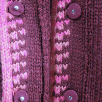  NWOT Sundance Handknit Sweater Duster with Shawl Collar, Snap Closure and Front Pockets - Size Large