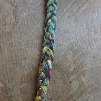 The Astonishing Light Necklace with Braided Antique Kantha Chain,Antique Faceted Pools of Light Connector, Tiny Quartz Point Vessel,Quartz Drop,Peruvian Opal Stone++