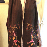 NEW! Set of 3 Biya Johnny Was Cotton Embroidered Scarf/Shawls with Shawl Pin - Versatile & Lovely!