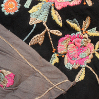 NEW! Set of 3 Biya Johnny Was Cotton Embroidered Scarf/Shawls with Shawl Pin - Versatile & Lovely!