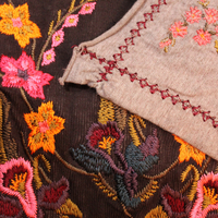 NEW! Set of 3 Biya Johnny Was Cotton Embroidered Scarf/Shawls with Shawl Pin - Versatile & Lovely!