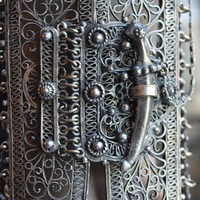 SOLD to L Put on the Whole Armor of God Bracelet w/Antique Etruscan Panels, Rare 1870 Henry Beecher Medal,Rare Antique Cut Steel Tassel, French Sword & Cross Medals & Bezel Set Crystals
