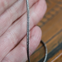 Be a Light Necklace with Unusual Antique Victorian Sterling Capped Clear Rock Quartz Findings, Sterling Capped Antique French Braided Real Metal Trim Chain
