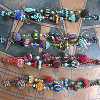 5 Piece Hand Made Seed and Glass Bead Bracelet and Necklace Set with Strong Magnetic Closures- can be connected to any desired length!