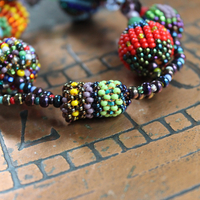 5 Piece Hand Made Seed and Glass Bead Bracelet and Necklace Set with Strong Magnetic Closures- can be connected to any desired length!
