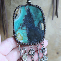 I Loved you to the End Necklace with Rare Quality Opalized Petrified Wood Pendant, SUPER RARE 1791 I Loved you to the End Sacred Heart Medal & Much More!