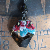 SOLD to J Where you Are Necklace with Uniquely Capped Freeform Smoky Quartz Pendant, Faceted Smoky Quartz Stone,Leather Ties