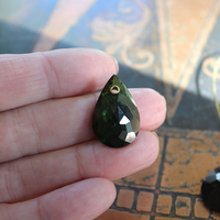 Sold to J  Unique 14K Gold Earrings with 2 Sets of Checkerboard Faceted Tourmaline Drops
