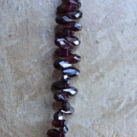 NEW! Courage and Hope Necklace with Hundreds of AAA Faceted Almandine Tear Drops, Unique Black Silk Tassel