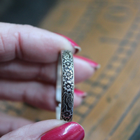 NEW! Solid Sterling Embossed Hoop Earrings with Sterling Euro Leverback Earring Wires