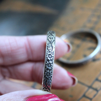 NEW! Solid Sterling Embossed Hoop Earrings with Sterling Euro Leverback Earring Wires