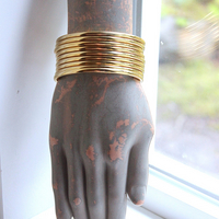 NEW! Set of 9 Milot Italy 14K Gold Bangle Bracelets