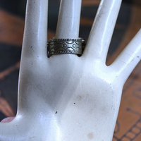 NEW! Unique Antique Kuchi Gypsy Ring with Clear Rock Quartz Points - size 9