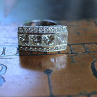 NEW! Custom Made One of a Kind 14 White Gold Certified Charles and Colvard 10.48 Carat Moissanite Ring
