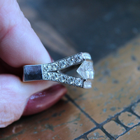 NEW! Custom Made One of a Kind 14 White Gold Certified Charles and Colvard 10.48 Carat Moissanite Ring