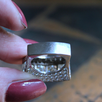 NEW! Custom Made One of a Kind 14 White Gold Certified Charles and Colvard 10.48 Carat Moissanite Ring