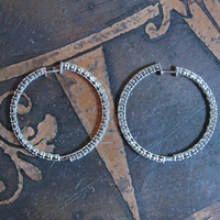 NEW! 14K White Gold 7 Carat Moissanite Hoop Earrings - 50% OFF with purchase of Moissanite Ring!