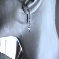 NEW! 14K White Gold 7 Carat Moissanite Hoop Earrings - 50% OFF with purchase of Moissanite Ring!
