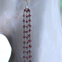 NEW! 14K Gold Filled Wire & Faceted Deep Pink Tourmaline Earrings w/14K Gold Leverback Earring Wires -15% Off with Purchase of Necklace!