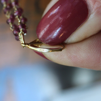 NEW! 14K Gold Filled Wire & Faceted Deep Pink Tourmaline Earrings w/14K Gold Leverback Earring Wires -15% Off with Purchase of Necklace!