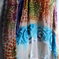 On hold for J Vintage URU by Kristine St. Rrik Art to Wear Silk Velvet Short Duster