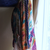 On hold for J Vintage URU by Kristine St. Rrik Art to Wear Silk Velvet Short Duster