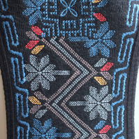 Vintage Biya by Johnny Was Long Embroidered Open Front Vest with Front Pockets